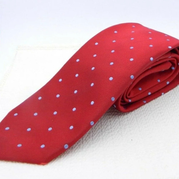 English Laundry Christopher Wicks 100% Silk Red - Picture 1 of 5